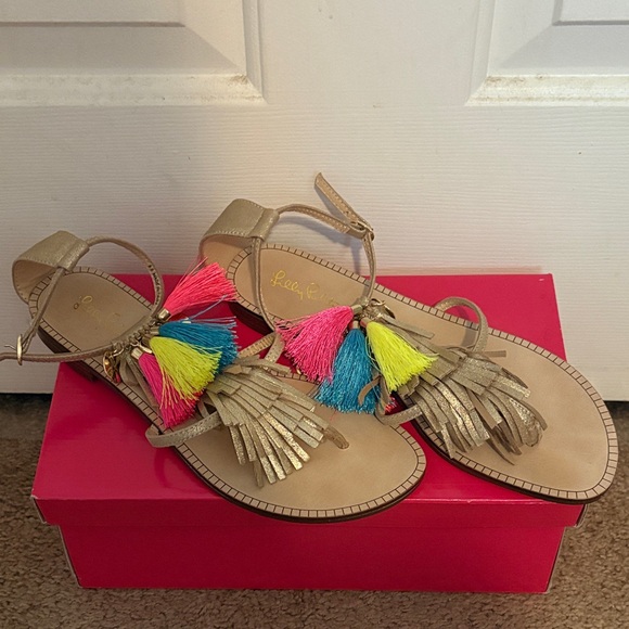 Lilly Pulitzer Tassel Sandals - Picture 1 of 5